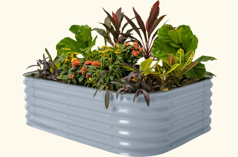 galvanized raised bed planter
