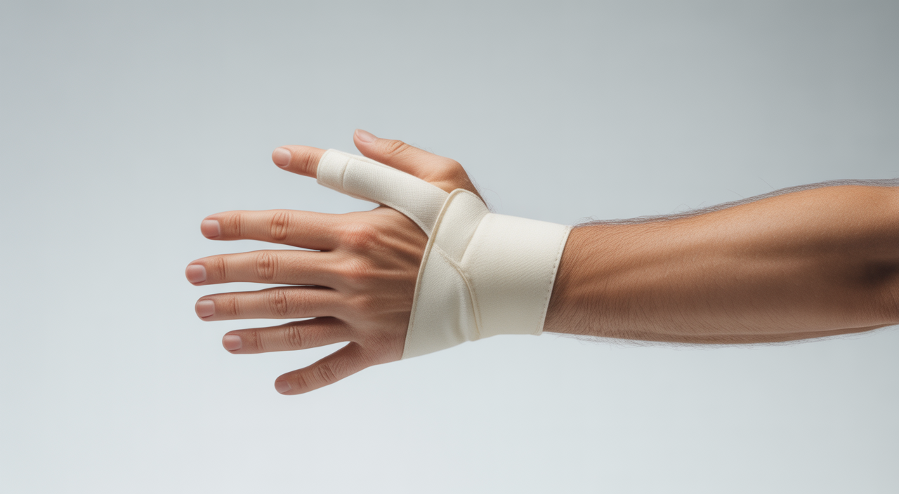 Hand demonstrating trigger finger symptoms and discomfort